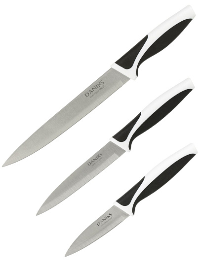 Набор ножей 3 пр, нерж сталь, рук пласт, блистер, HouseLoft, YW-A205