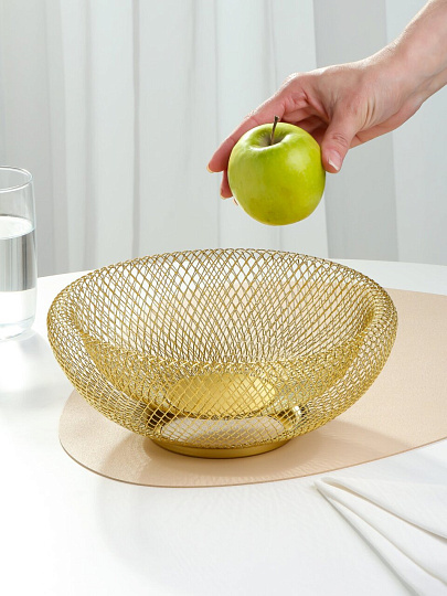 Ваза для фруктов, металл, 24.5х11 см, Y4-7659, бронза