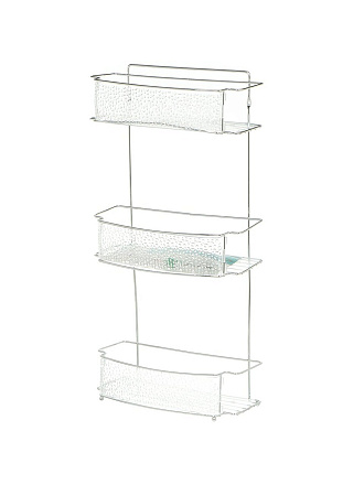 Полка для ванной металл, настенная, 3 яруса, прямая, 30х13х61 см, Y514