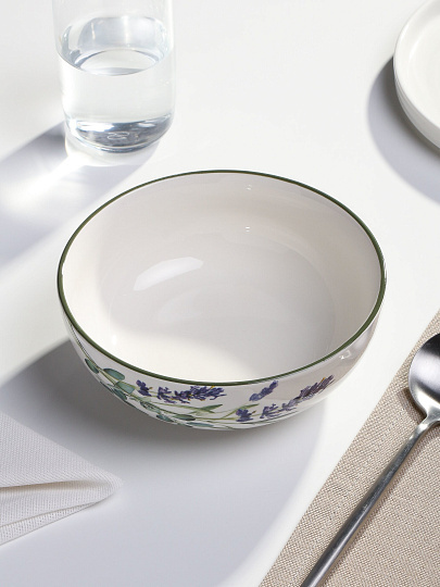 Салатник керамика, круглый, 16.5х7 см, 0.8 л, Лаванда, Agness, 358-2148