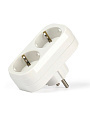 Двойник 2 гнезда, с заземлением, плоский, 16 А, Smartbuy, SBE-16-A02-2z