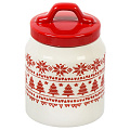 Банка для сыпучих продуктов, доломит, 0.55 л, 10х10х14 см, с крышкой, Daniks, Олени - фото 2