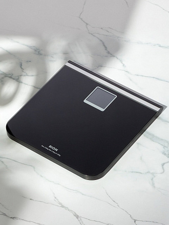 Весы напольные электронные, Rion, РТ-955, стекло, до 150 кг, 30.6х30.5 см, LCD-дисплей, черные