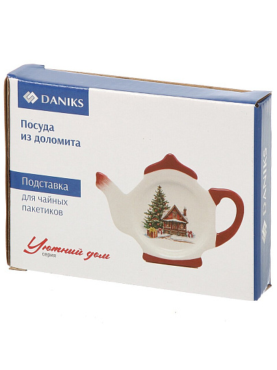 Подставка для чайных пакетиков, доломит, 12х8.4 см, Daniks, Уютный дом