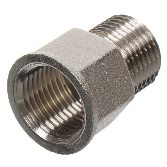 Переходник 1/2''х1/2'', ш-г, никель, удлиненный, РосТурПласт