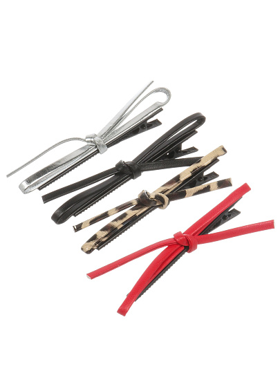 Набор зажимов для волос 4 шт, металл, полимер, в ассортименте, Y4-11627