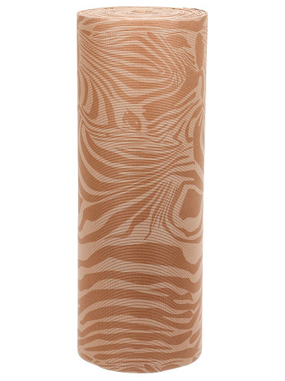 Коврик для ванной, антискольз, 0.65х12 м, вспен ПВХ с ткан покрытием, Вилина, зебра, корич, 7167