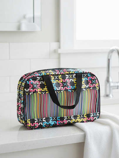 Косметичка 25х6х16 см, ПВХ, A080090, прямоугольная, застежка молния, в ассортименте