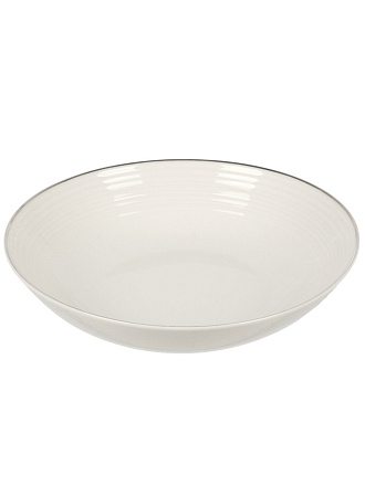Тарелка суповая, фарфор, 22 см, круглая, Fiesta, Fioretta, TDP722, белая