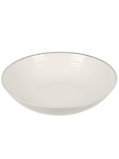 Тарелка суповая, фарфор, 22 см, круглая, Fiesta, Fioretta, TDP722, белая