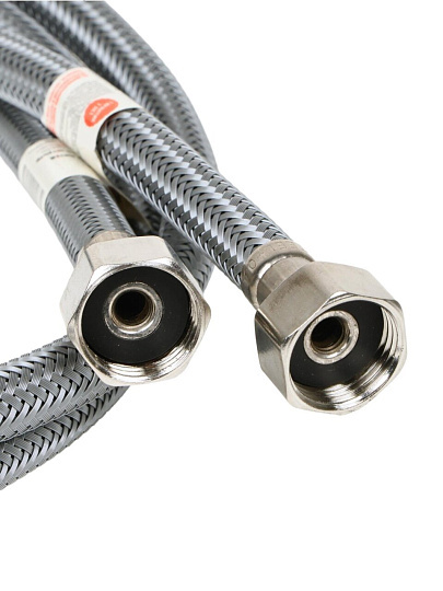 Подводка для воды М10-1/2"х0.8 м, пара, сталь, полиамид, AquaLine