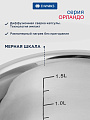 Ковш нержавеющая сталь, 1.9 л, крышка стекло, силиконовая ручка, индукция, Daniks, Орландо, GS-01435-16S, серый - фото 4