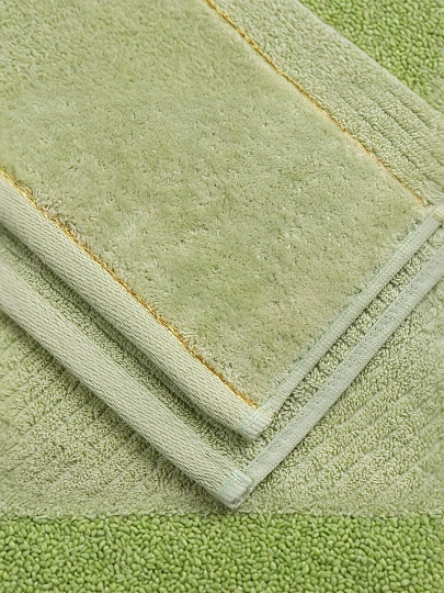 Полотенце банное 70х140 см, 100% хлопок, 500 г/м2, Оксфорд, бледно-зеленое, Узбекистан, 5320270140