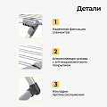 Сушилка для белья напольная, полотно 9 м, 116x63.5x108.5 см, складная, 15 кг, серая, 126208C - фото 3