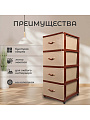 Комод 4 ящика, Дюна, 40х50х94 см, коричнево-бежевый, 04014, Dunya Plastik - фото 2