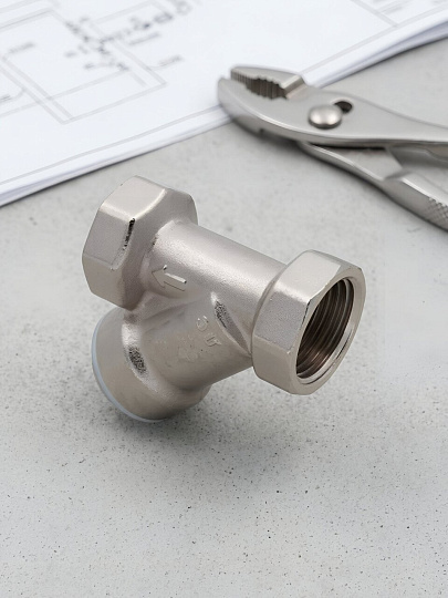 Фильтр косой для воды, 1/2'', 45 °, г-г, латунь, AquaLink
