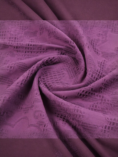 Плед 1.5-спальный, 150х180 см, 100% хлопок, Barkas, Green Days, фиолетовый, AI-2209003