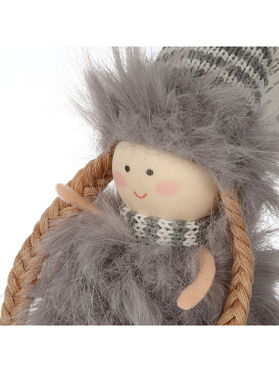 Фигурка декоративная Девочка, 27 см, дымчато-серая, Y4-9408