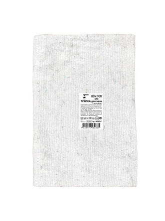 Салфетка для пола хлопок, 1х0.8 м, белая, Мамонтенок Чистолюб, MPM0361