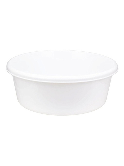 Таз пластик, 11 л, круглый, белый, Idea, М2513