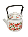 Чайник сталь, эмалированное покрытие, 3.5 л, с кнопкой, Сибирские товары, Роза плетистая, белый, С2716.37*88 - фото 2
