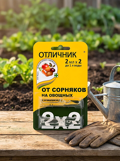 Гербицид Отличник, от сорняков на картофеле и томатах, 4 мл, (2х2 мл), Зеленая аптека Садовода