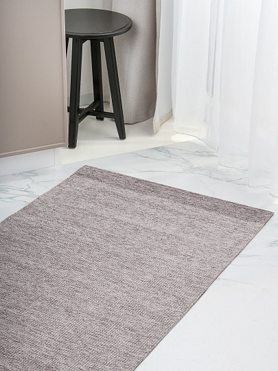 Ковер интерьерный 0.75х1.6 м, Лаос, прямоугольный, без рисунка, светло-серый, 285 X