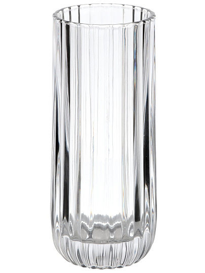 Ваза стекло, настольная, 11*11*28 см, Полосы, Y4-11056