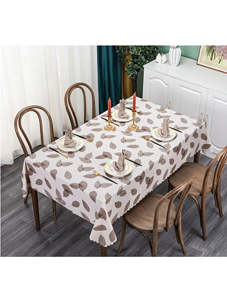 Клеенка Silvano, Глиттер, 1.37х20 м, ПВХ на тканевой основе, Листики, MT-2682S