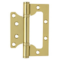 Петля накладная для деревянных дверей, Нора-М, 100х75х2.5 мм, универсальная, 800-FHP PB, 14527, латунь