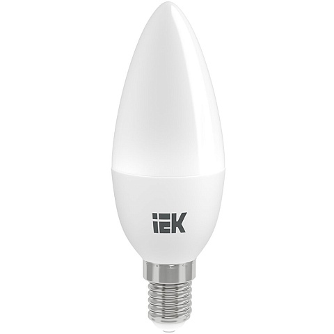 Лампа светодиодная E14, 7 Вт, 60 Вт, 230 В, свеча, 4000 К, свет нейтральный белый, IEK, C35, LED