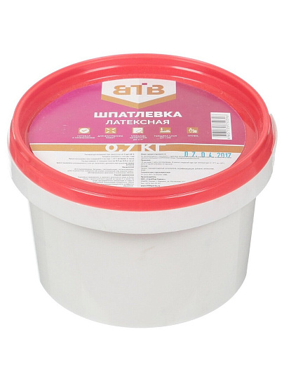 Шпатлевка ВТВ, латексная, 0.7 кг