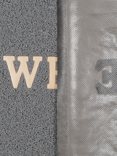 Коврик придверный, 50х80 см, прямоугольный, резина, серый, Spongy Welcome, Sunstep, 38-441