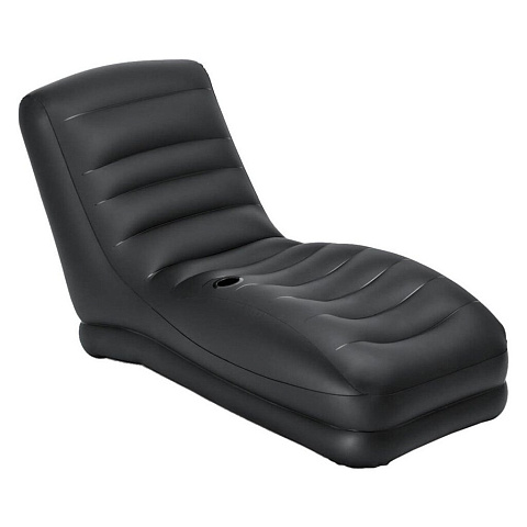 Кресло надувное 94х170х86 см, Mega Lounge, черное, 136 кг, Intex, 68595NP