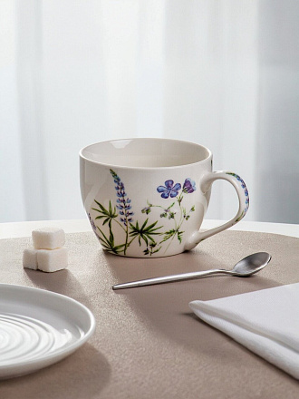 Кружка керамика, 450 мл, Полевые цветы, Y4-9888, в ассортименте