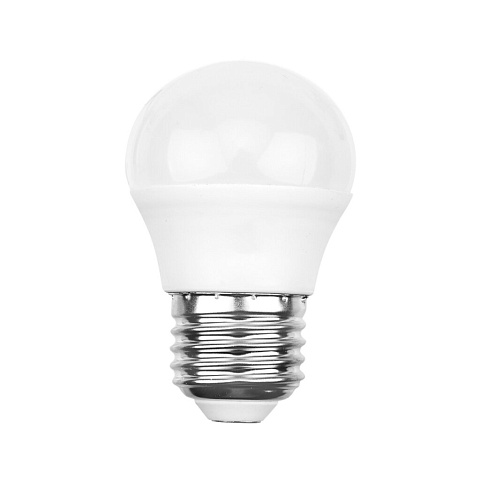 Лампа светодиодная E27, 7.5 Вт, 60 Вт, шар, 6500 К, свет холодный белый, Rexant, GL