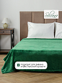 Плед 1.5-спальный, 150х200 см, 280 г/м2, микрофибра, 100% полиэстер, Silvano, Сильвия, зеленый - фото 3