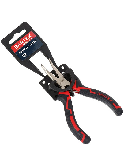 Тонкогубцы 128 мм, изогнутые, углеродистая сталь, Bartex, Профи Мини, 11064
