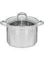 Кастрюля нержавеющая сталь, 16 л, крышка стекло, Daniks, Общепит, SD-6BP-16, индукция - фото 8