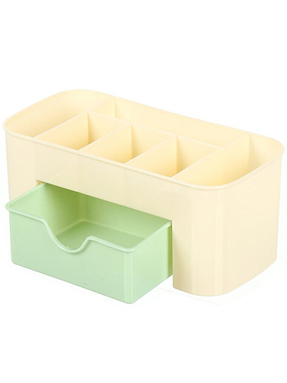 Органайзер для косметики 20.5х10х8.5 см, пластик, Y4-7846, прямоугольный, белый