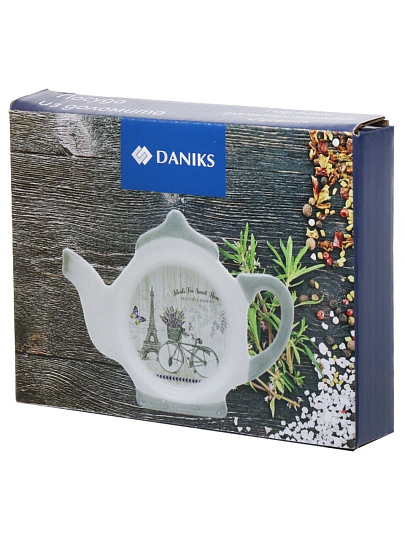 Подставка для чайных пакетиков, доломит, фигурная, Daniks, Прованс