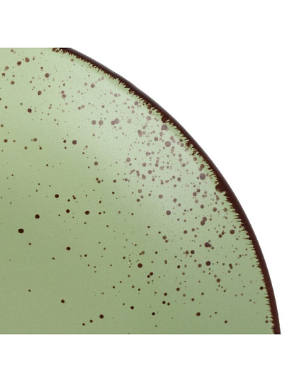 Тарелка обеденная, керамика, 24 см, круглая, OH!SPLASH, Domenik, DMD171, зеленая