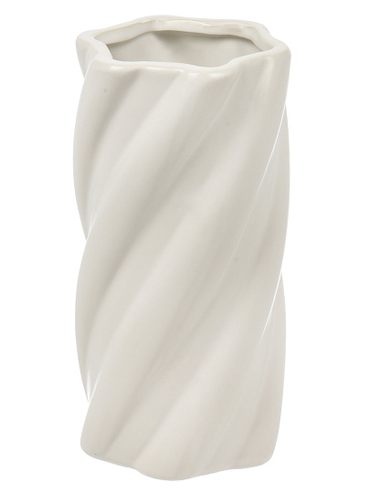 Ваза керамика, настольная, 20х10 см, Буф, A060217, белая