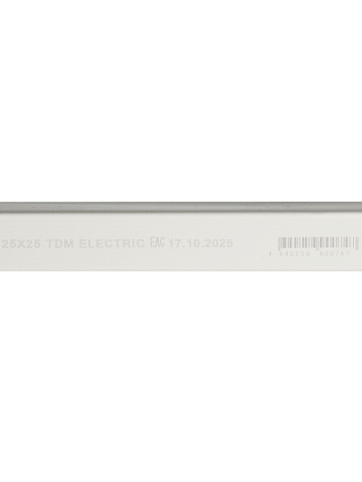 Кабель-канал пластик, 25х25 мм, 2 м, 1 мм, белый, TDM Electric, SQ0402-1006