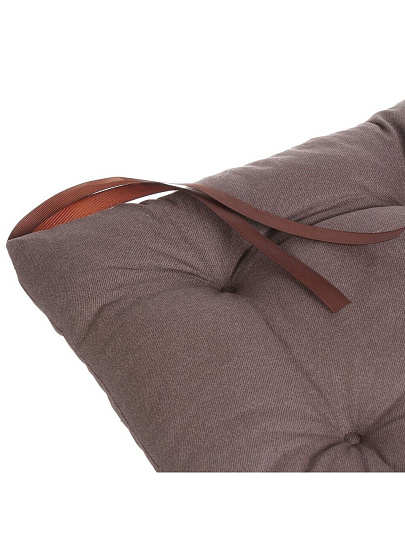 Сиденье мягкое велюр, 40х40 см, кофе, чехол 100% хлопок, Кантри