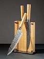 Набор ножей 5 предметов, нержавеющая сталь, рукоятка дерево, с подставкой, акрил, Daniks, Вуд Грейс, JA20204413 - фото 7