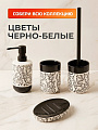 Стакан для зубных щеток 7.5х10.5 см, керамика, черно-белый, BCE1160AA-TB - фото 2