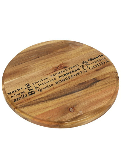 Тортница дерево, стекло, 2 предмета, 21 см, круглая, с крышкой, Y4-4597