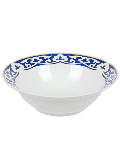 Миска фарфор, круглая, 5.5 см, 0.5 л, Синяя Пахта, Дулевский фарфор, 103412