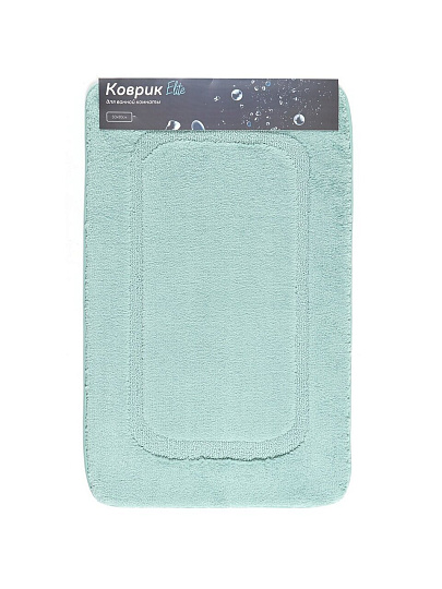 Коврик для ванны, 0.5х0.8 м, полиэстер, серо-голубой, Альпака, Y11-3